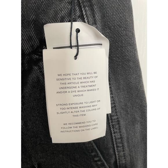 Isabel Marant Etoile Tilly Straight Leg Jeans Faded Black Size 2 New - Picture 9 of 15